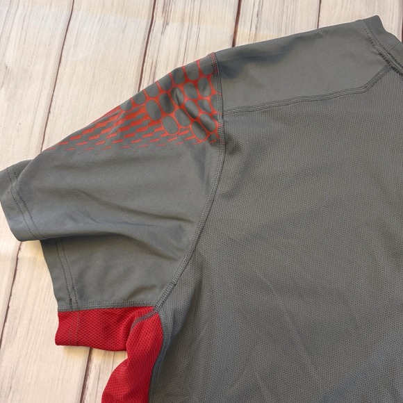 Nike Shirt Mens 2XL Gray Short Sleeve Dri Fit Trail Running Activewear - Picture 8 of 8